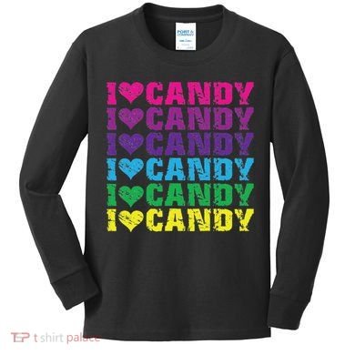 I Love Candy Kids Long Sleeve Shirt