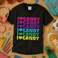 I Love Candy Kids T-Shirt thumb 3