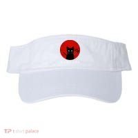 I Love Cats Japanese Sunset Samurai Cat Kitten Lover Visor thumb 0