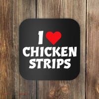 I Love Chicken Strips Crispy Chicken Fingers Fast Food Lover  Coaster thumb 0
