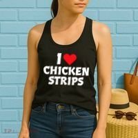 I Love Chicken Strips Crispy Chicken Fingers Fast Food Lover  Women's Tank Top thumb 2