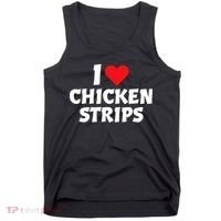 I Love Chicken Strips Crispy Chicken Fingers Fast Food Lover  Tank Top thumb 0