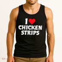 I Love Chicken Strips Crispy Chicken Fingers Fast Food Lover  Tank Top thumb 3