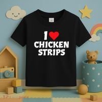 I Love Chicken Strips Crispy Chicken Fingers Fast Food Lover  Toddler T-Shirt thumb 3