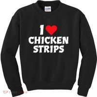 I Love Chicken Strips Crispy Chicken Fingers Fast Food Lover  Kids Sweatshirt thumb 0