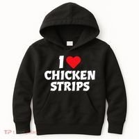 I Love Chicken Strips Crispy Chicken Fingers Fast Food Lover  Kids Hoodie thumb 0