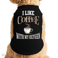 I Like Coffee With My Oxygen Coffee Quote For Coffee Lovers Doggie Tank thumb 0