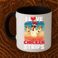 I Love Chicken Strips Crispy Chicken Fingers Fast Food Coffee Mug thumb 2
