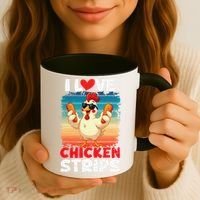 I Love Chicken Strips Crispy Chicken Fingers Fast Food Coffee Mug thumb 3
