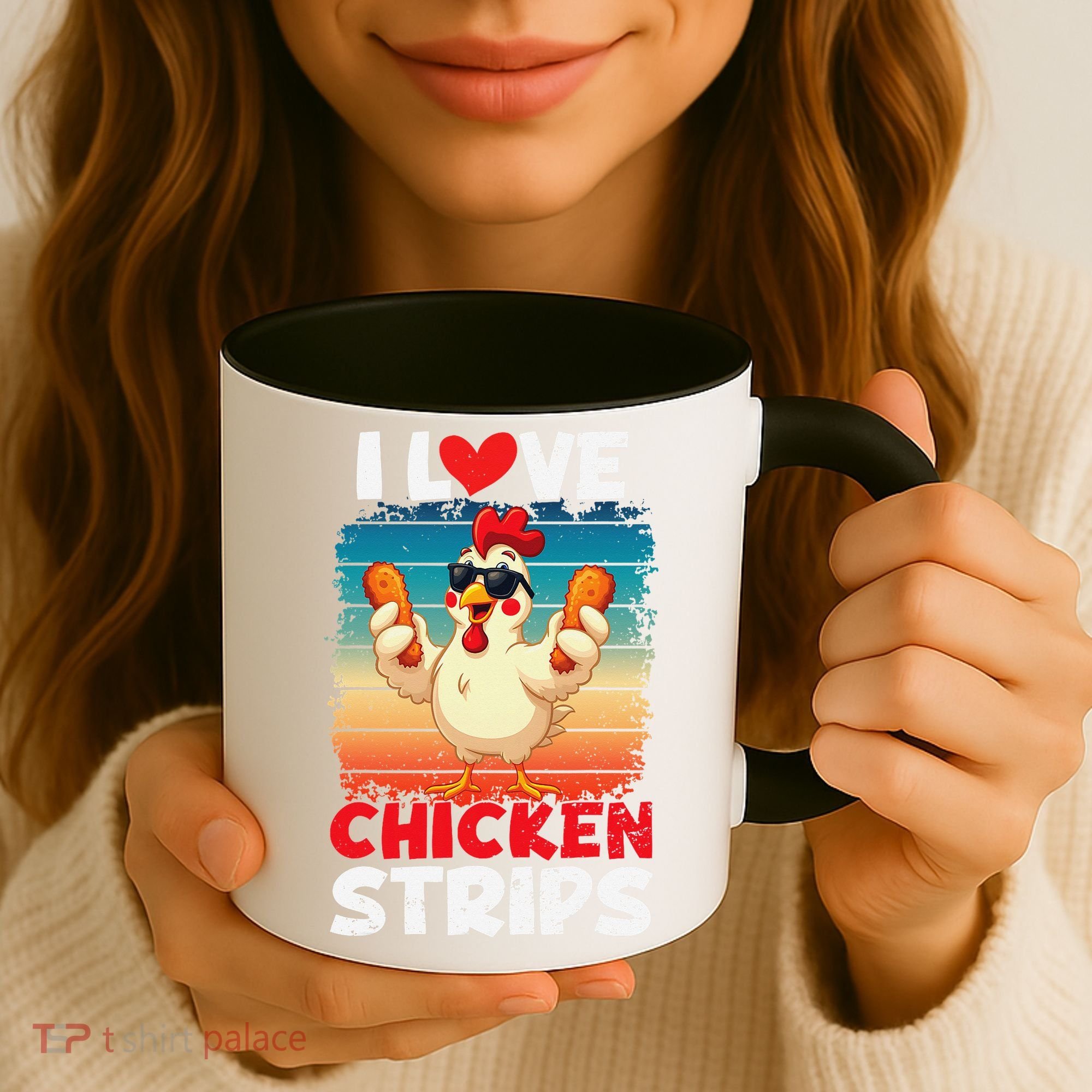 I Love Chicken Strips Crispy Chicken Fingers Fast Food Coffee Mug