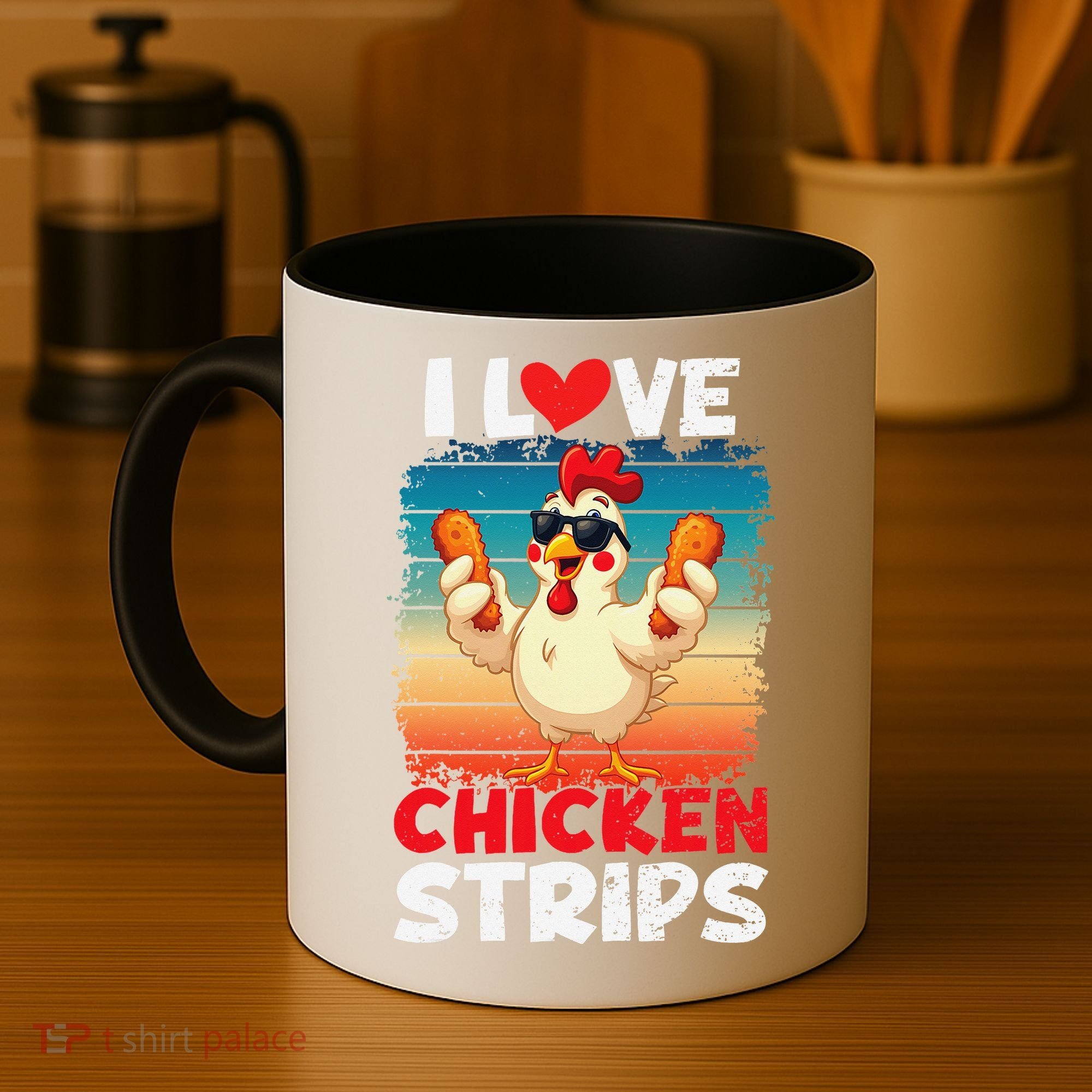 I Love Chicken Strips Crispy Chicken Fingers Fast Food Coffee Mug