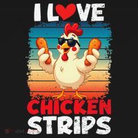 I Love Chicken Strips Crispy Chicken Fingers Fast Food Women's Hoodie thumb 2