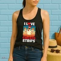 I Love Chicken Strips Crispy Chicken Fingers Fast Food Women's Tank Top thumb 2