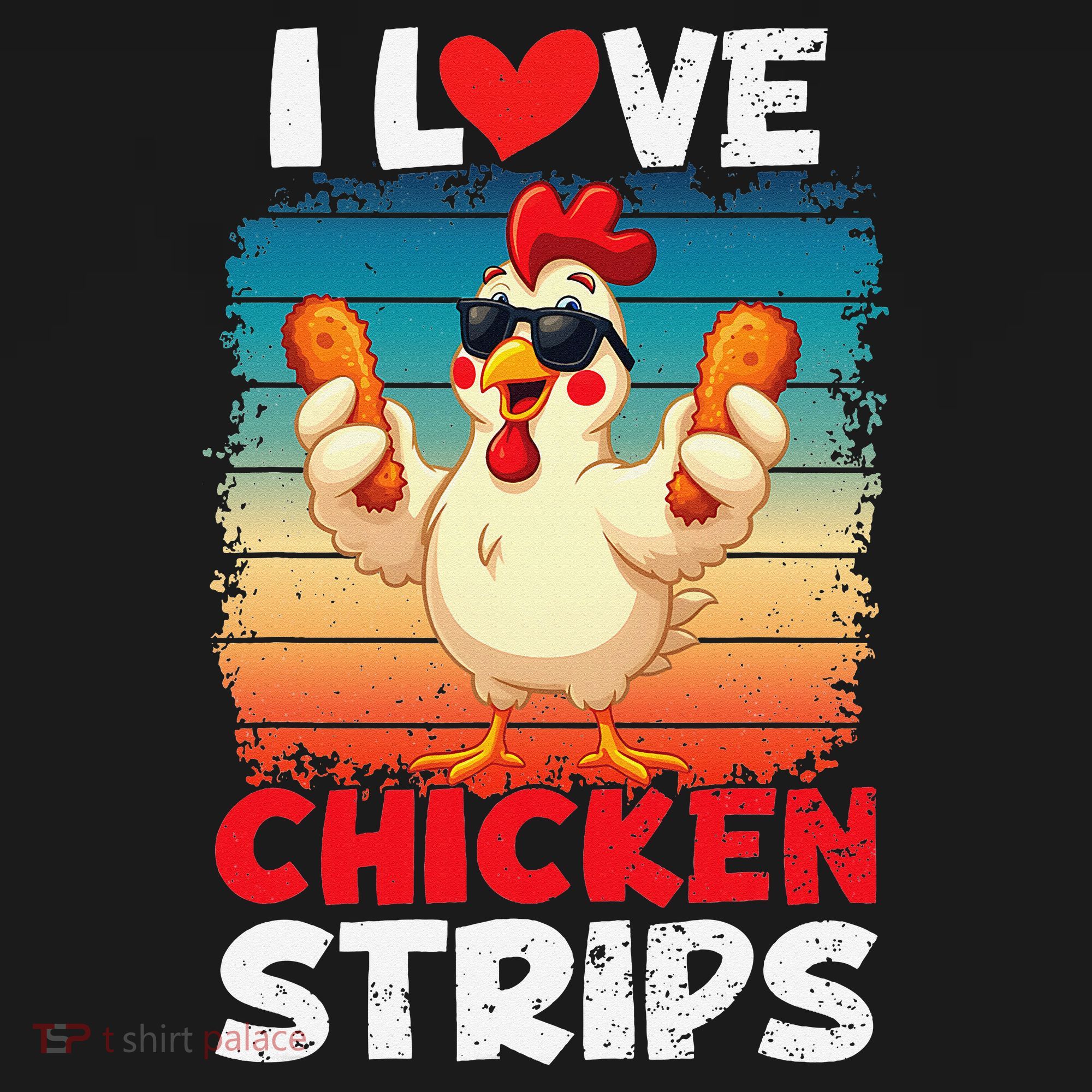 I Love Chicken Strips Crispy Chicken Fingers Fast Food Women's Tank Top