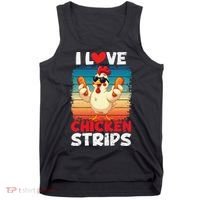 I Love Chicken Strips Crispy Chicken Fingers Fast Food Tank Top thumb 0