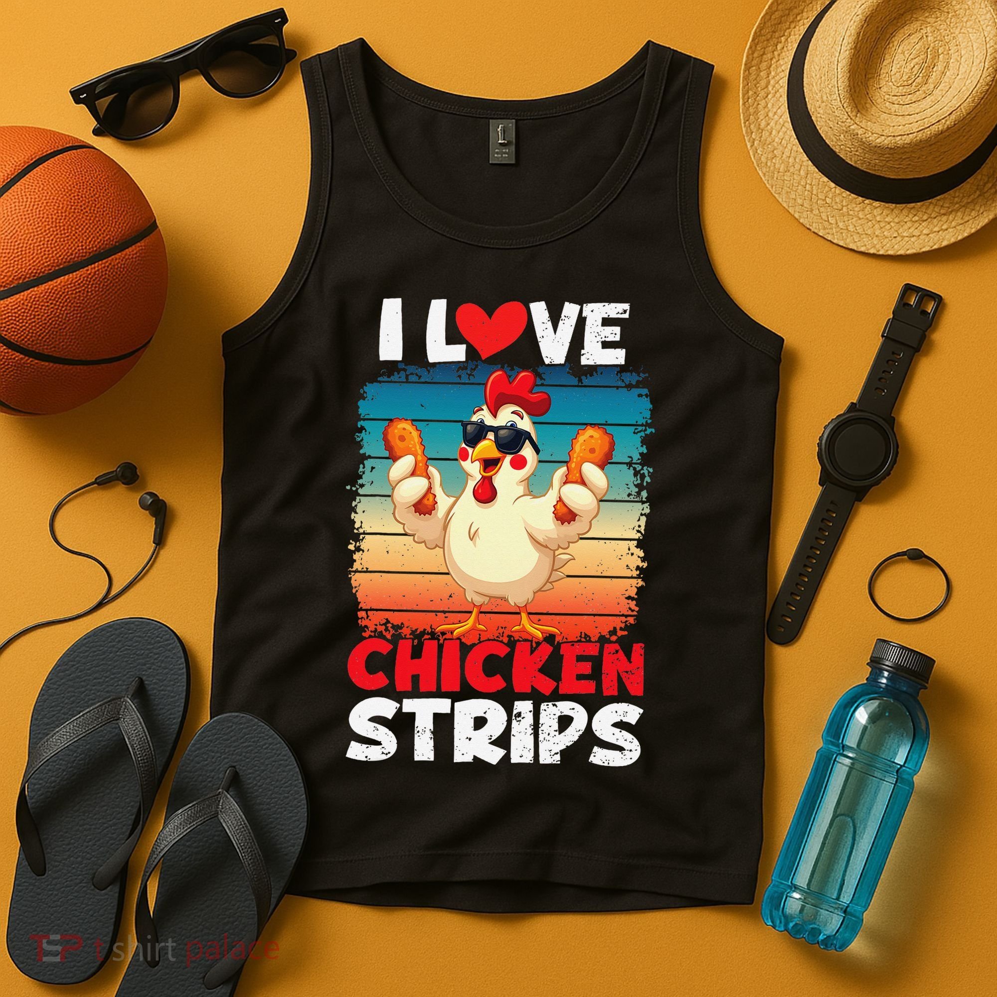 I Love Chicken Strips Crispy Chicken Fingers Fast Food Tank Top