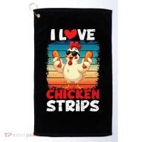 I Love Chicken Strips Crispy Chicken Fingers Fast Food Golf Towel thumb 0
