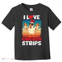 I Love Chicken Strips Crispy Chicken Fingers Fast Food Toddler T-Shirt thumb 0
