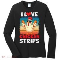 I Love Chicken Strips Crispy Chicken Fingers Fast Food Women's Long Sleeve Shirt thumb 0