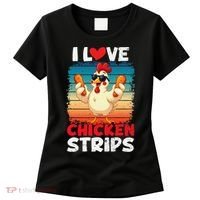I Love Chicken Strips Crispy Chicken Fingers Fast Food Women's T-Shirt thumb 0