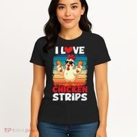 I Love Chicken Strips Crispy Chicken Fingers Fast Food Women's T-Shirt thumb 4