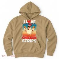 I Love Chicken Strips Crispy Chicken Fingers Fast Food Hoodie thumb 0