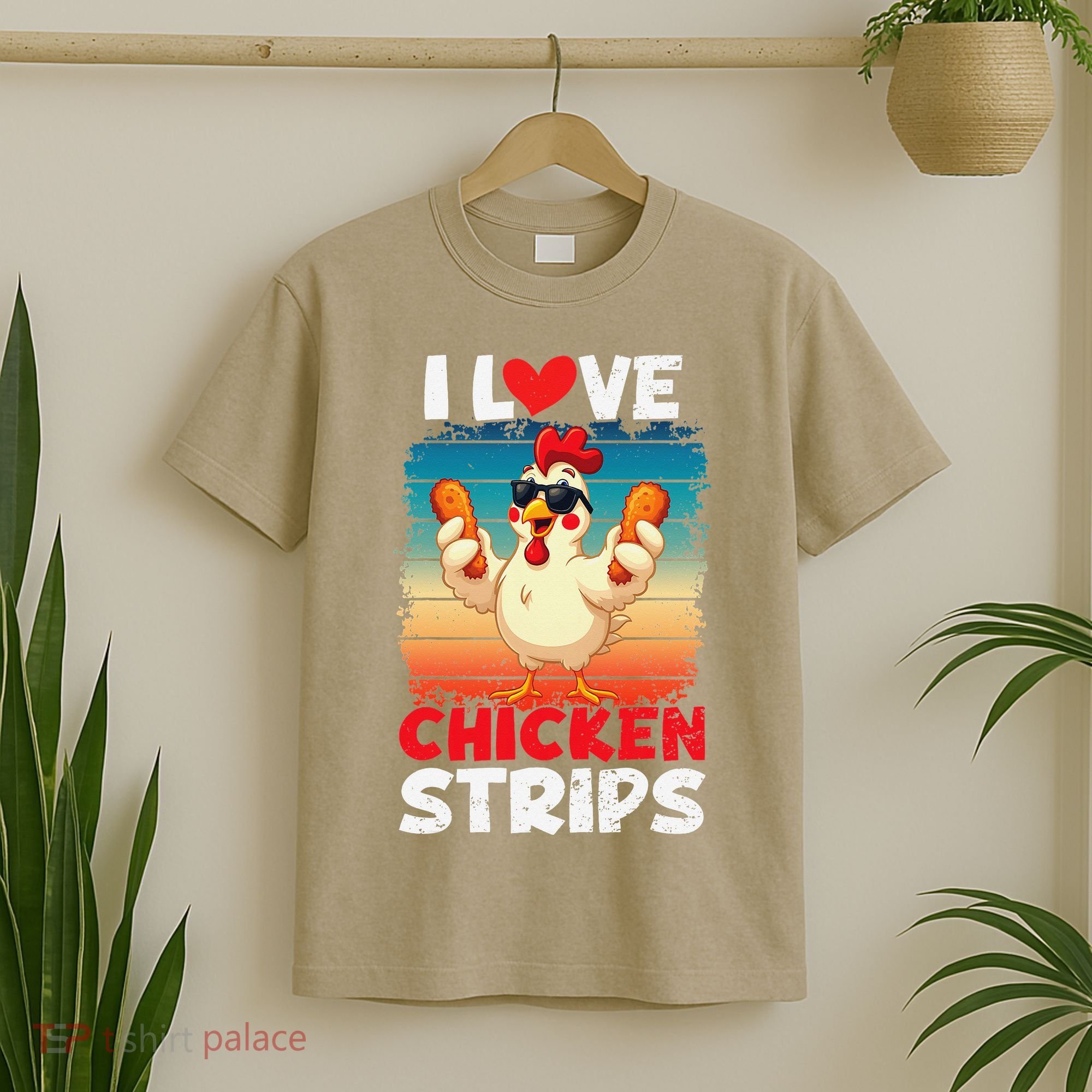 I Love Chicken Strips Crispy Chicken Fingers Fast Food T-Shirt