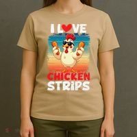 I Love Chicken Strips Crispy Chicken Fingers Fast Food T-Shirt thumb 4