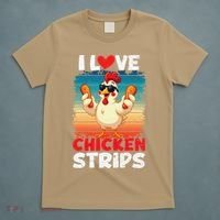 I Love Chicken Strips Crispy Chicken Fingers Fast Food T-Shirt thumb 5