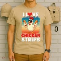 I Love Chicken Strips Crispy Chicken Fingers Fast Food T-Shirt thumb 6