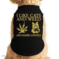 I Like Cats And Weed And Maybe 3 People Doggie Tank thumb 0