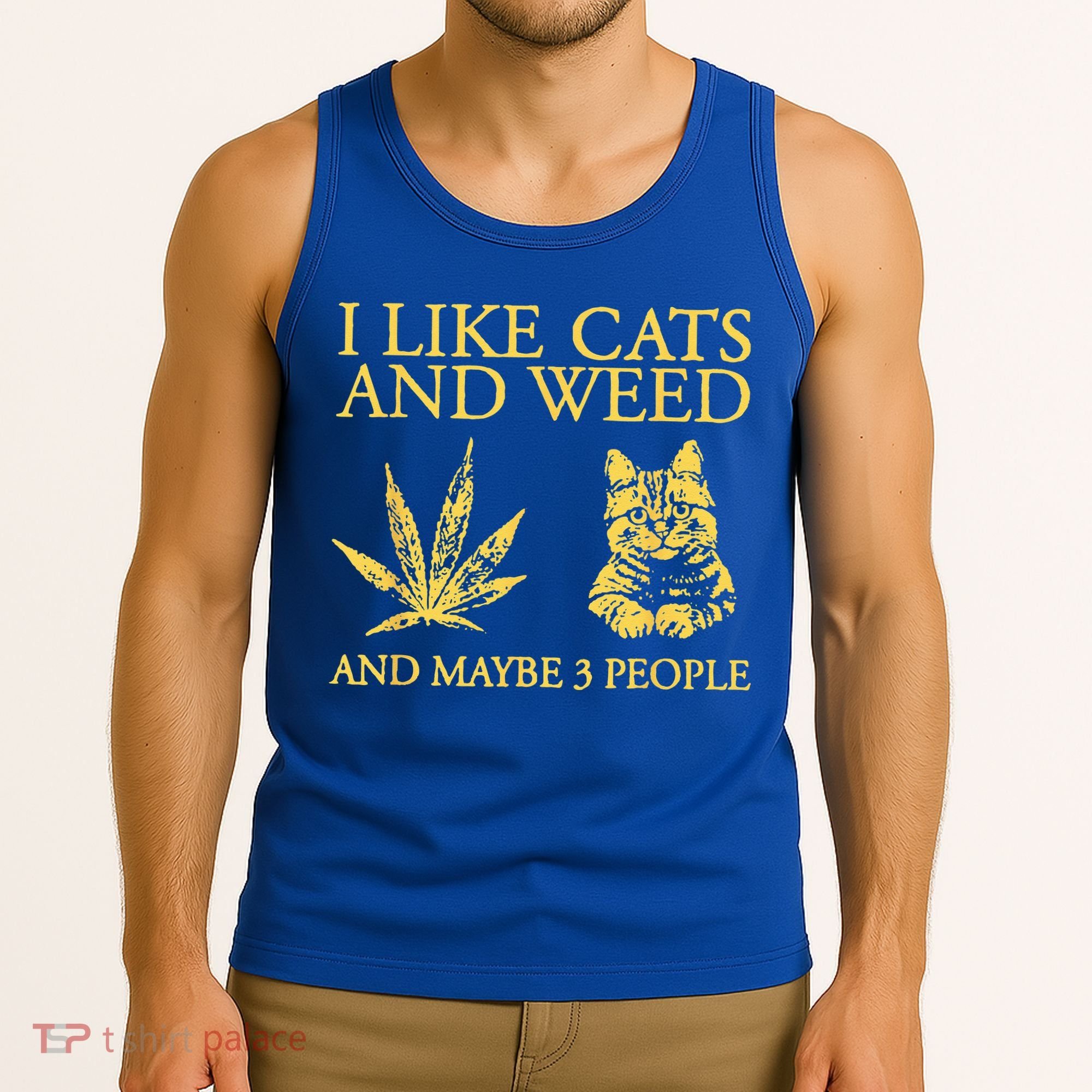 I Like Cats And Weed And Maybe 3 People Tank Top