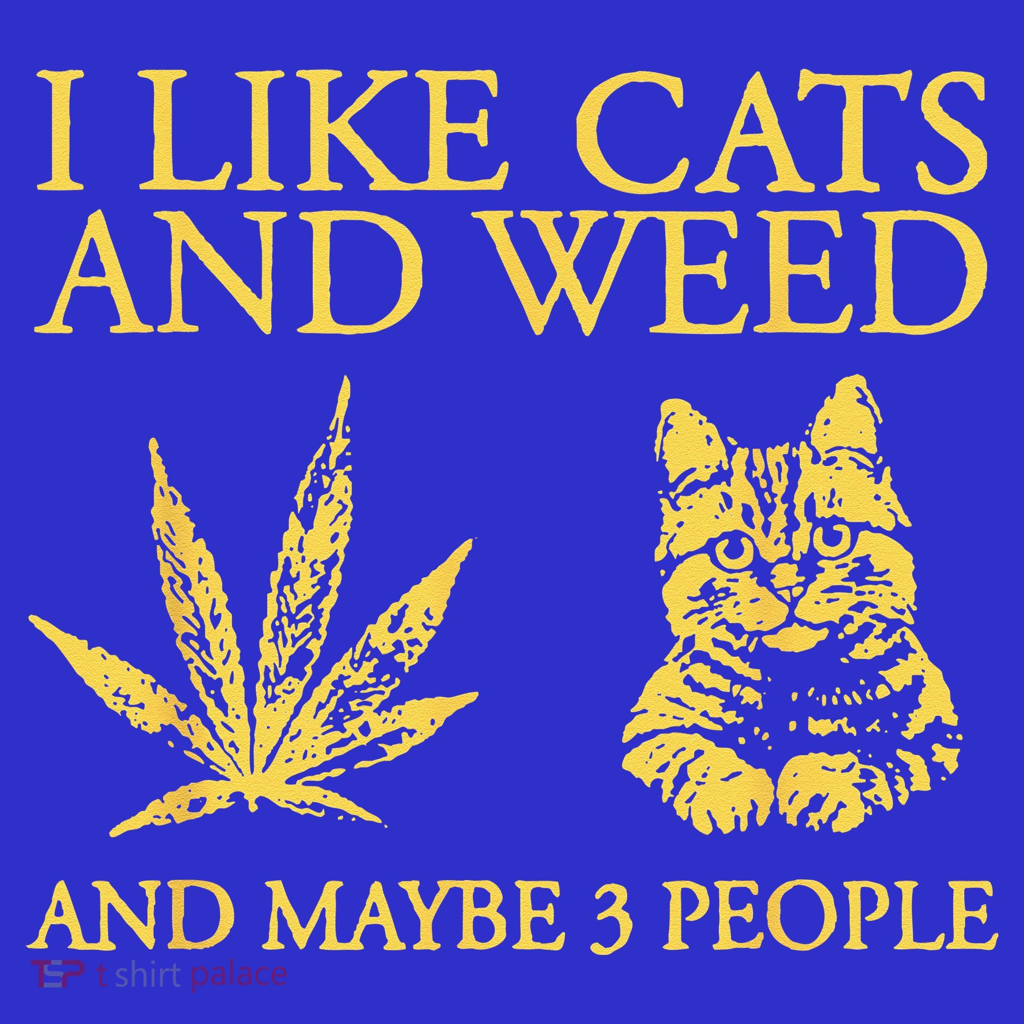 I Like Cats And Weed And Maybe 3 People Tank Top