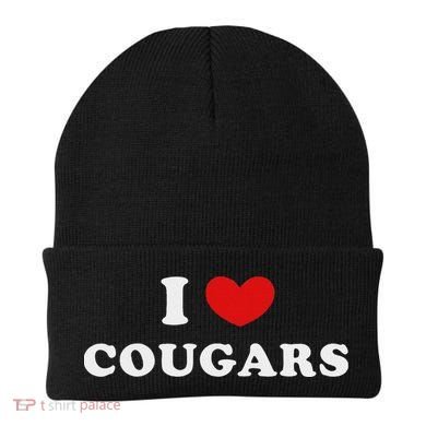 I Love Cougars I Heart Cougars Beanie