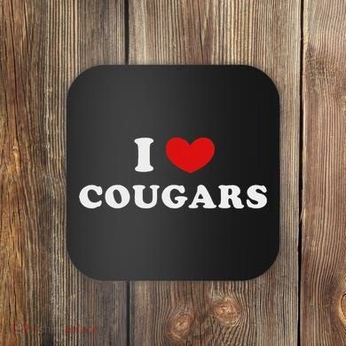 I Love Cougars I Heart Cougars Coaster