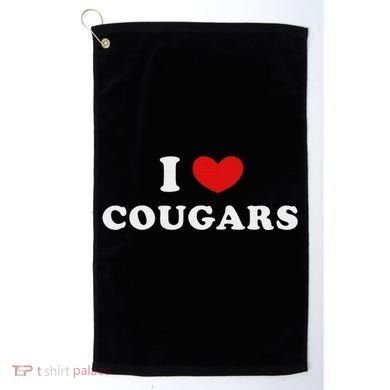 I Love Cougars I Heart Cougars Golf Towel