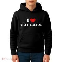 I Love Cougars I Heart Cougars Kids Hoodie thumb 4