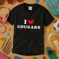 I Love Cougars I Heart Cougars Kids T-Shirt thumb 3