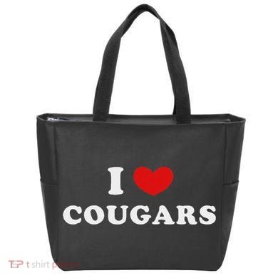 I Love Cougars I Heart Cougars Tote Bag