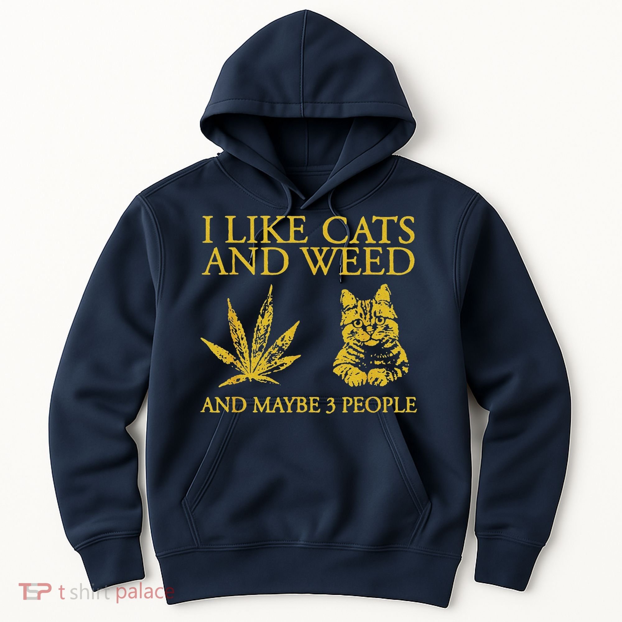 I Like Cats And Weed And Maybe 3 People Hoodie