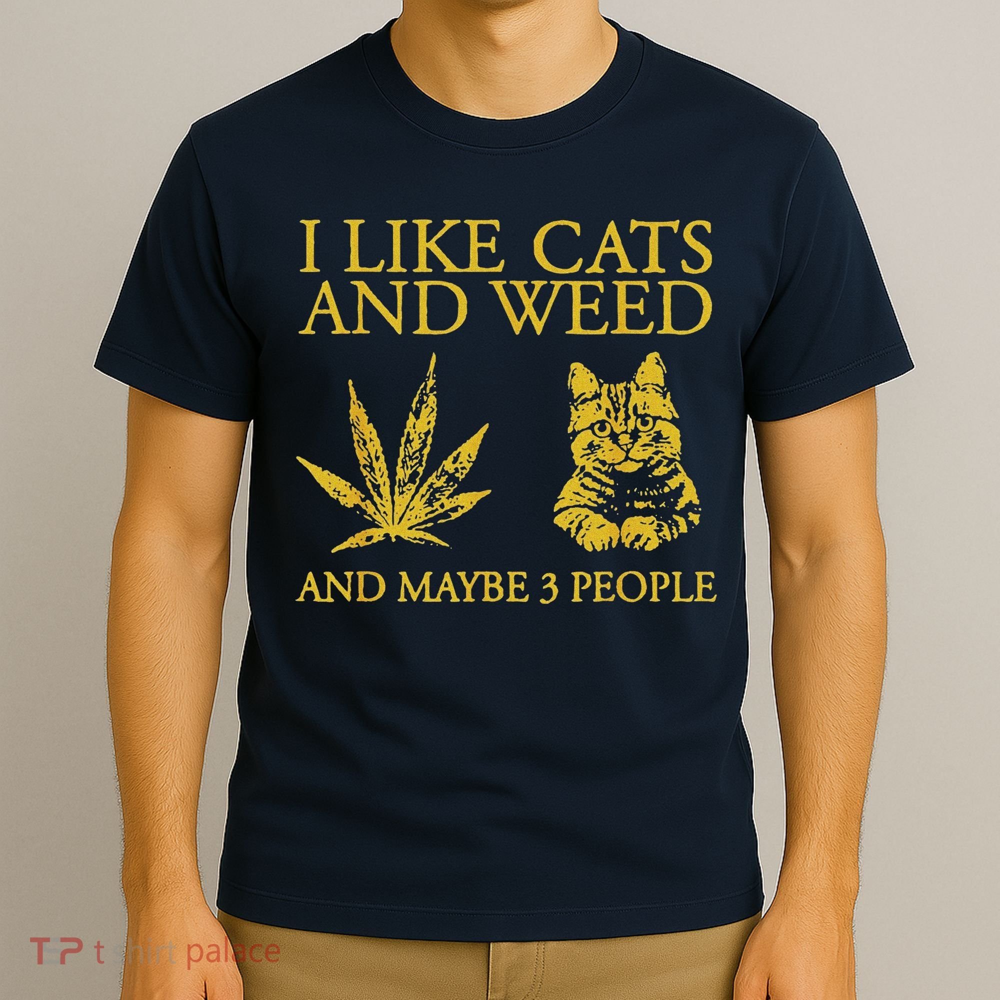 I Like Cats And Weed And Maybe 3 People T-Shirt