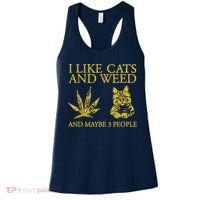 I Like Cats And Weed And Maybe 3 People Women's Tank Top thumb 0
