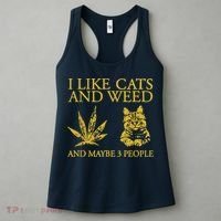 I Like Cats And Weed And Maybe 3 People Women's Tank Top thumb 3