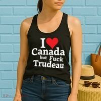 I Love Canada But Fuck Trudeau Women's Tank Top thumb 2