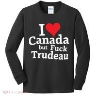 I Love Canada But Fuck Trudeau Kids Long Sleeve Shirt thumb 0