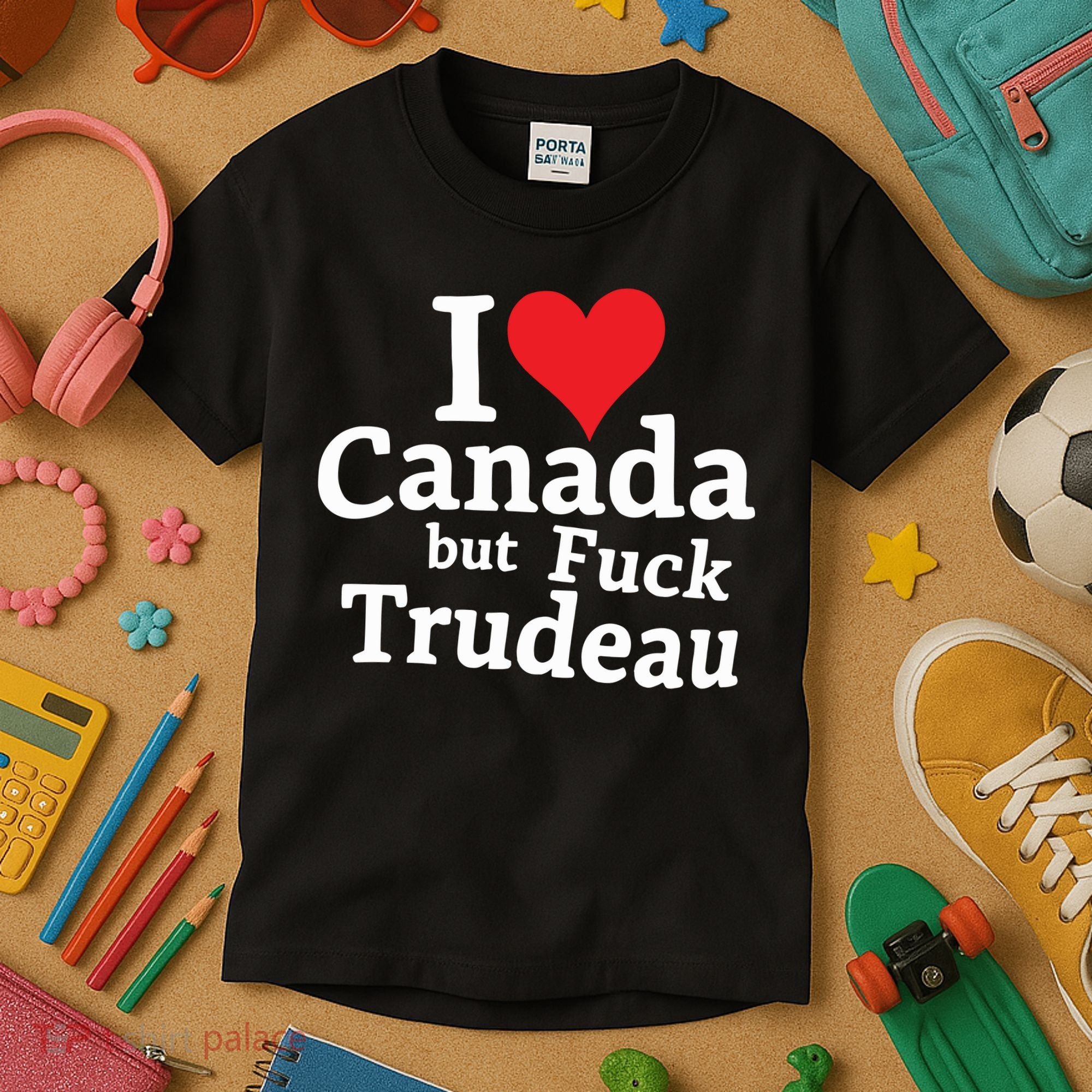 I Love Canada But Fuck Trudeau Kids T-Shirt