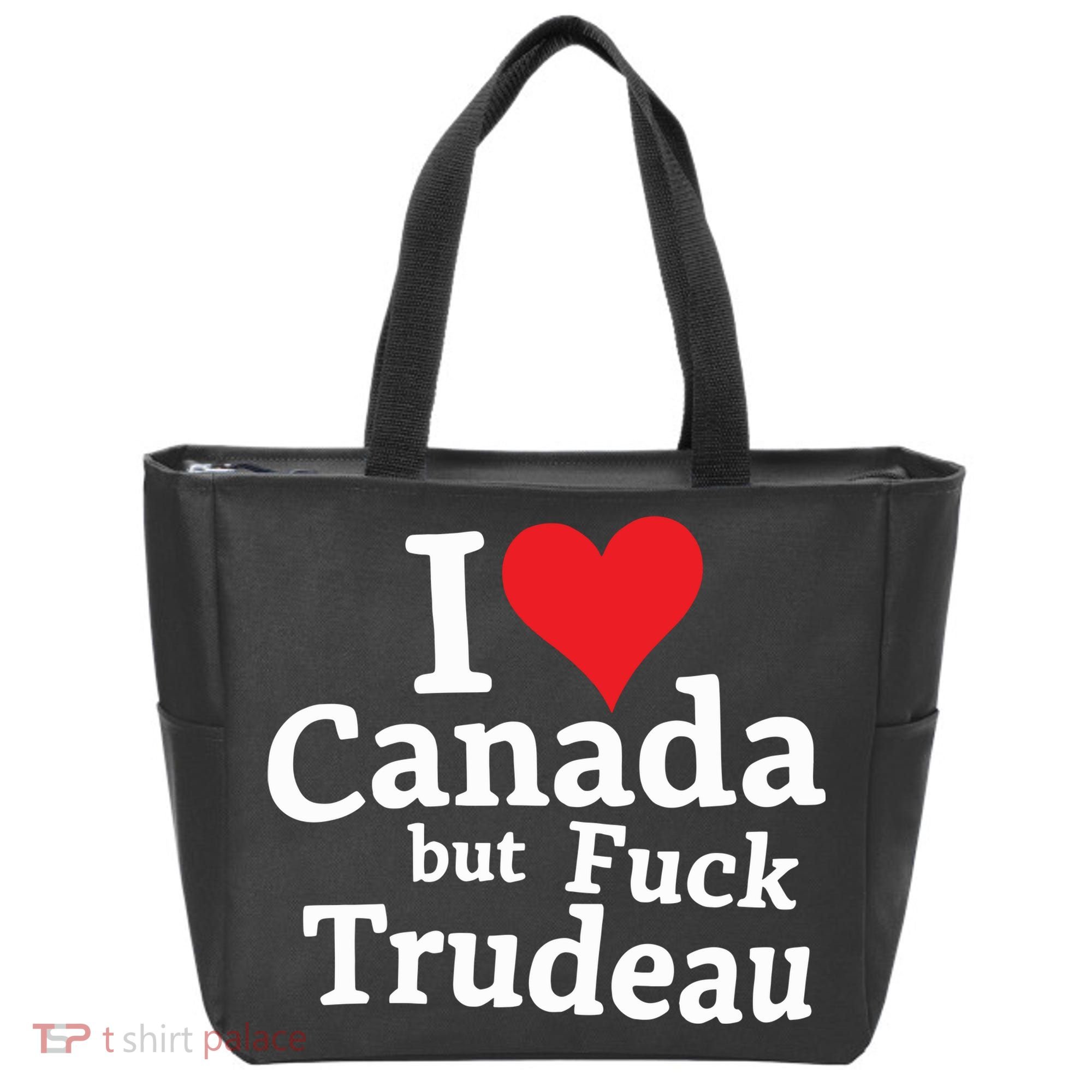 I Love Canada But Fuck Trudeau Tote Bag