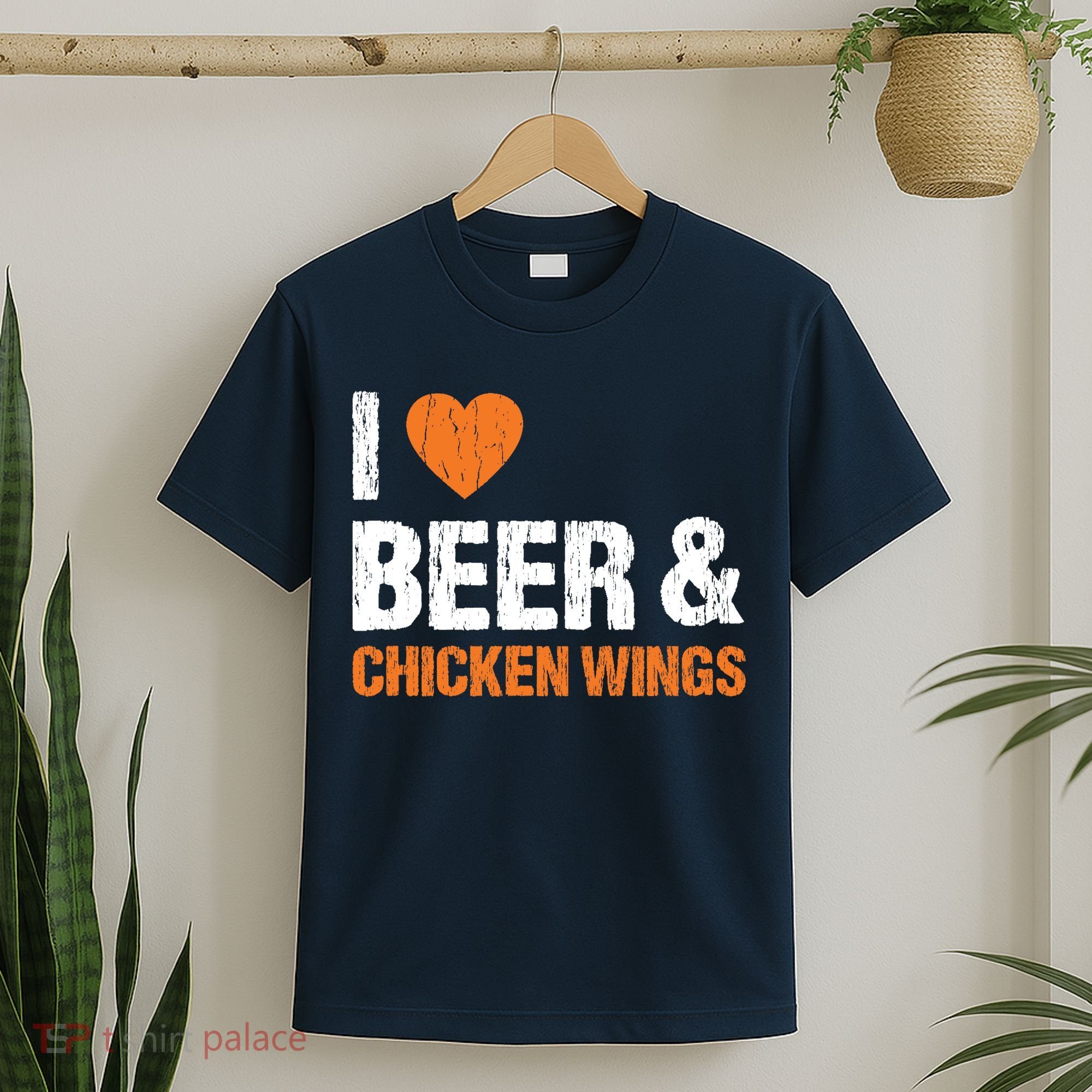 I Love Chicken Wings & Beer Funny Food Eating Lover Gift T-Shirt