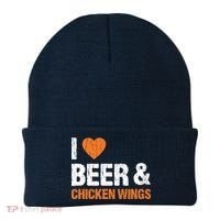I Love Chicken Wings & Beer Funny Food Eating Lover Gift Beanie thumb 0