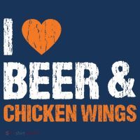 I Love Chicken Wings & Beer Funny Food Eating Lover Gift Beanie thumb 2